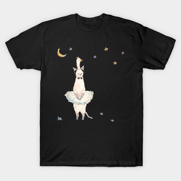 Ballerina Nyanco T-Shirt by TOCOROCOMUGI